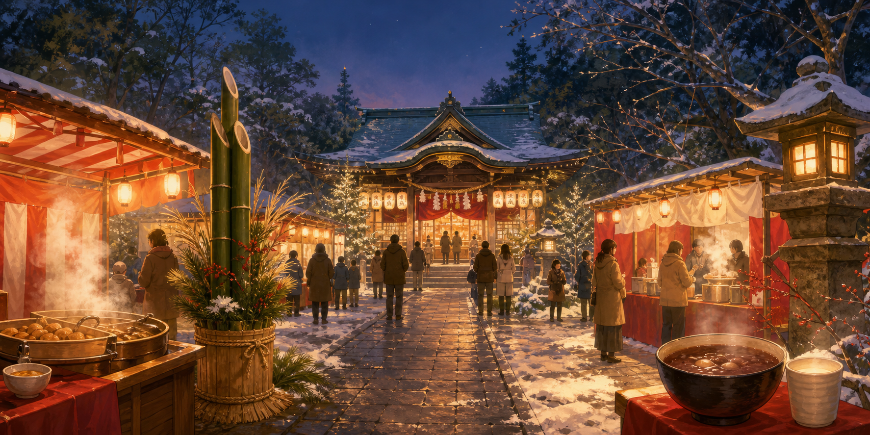 御厨神社えびす祭りをイメージしたAI生成イラスト